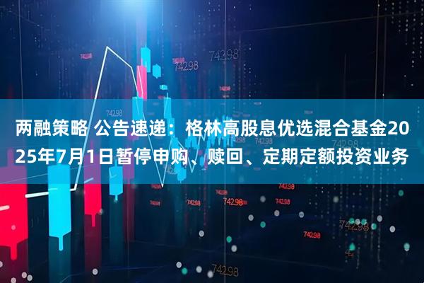 两融策略 公告速递：格林高股息优选混合基金2025年7月1日暂停申购、赎回、定期定额投资业务