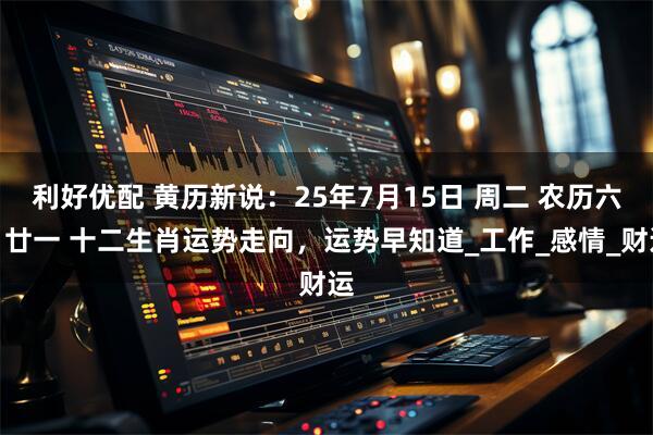 利好优配 黄历新说：25年7月15日 周二 农历六月廿一 十二生肖运势走向，运势早知道_工作_感情_财运